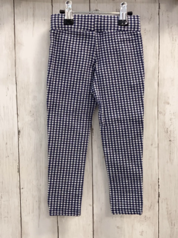 Okaidi  Jeggings  Gr. 92  blau weiß kariert silber Reißverschlüsse 