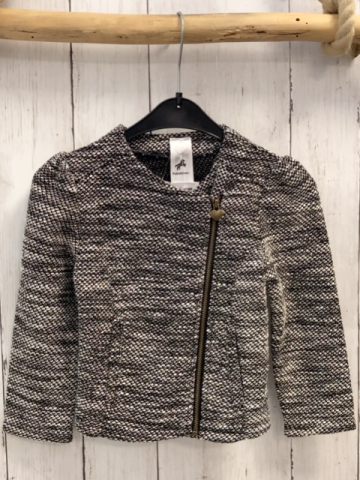 neu  Strickjacke  Gr. 92  schwarz hellgrau silber gemustert 