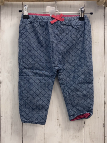 Next  Hose  Gr. 86  blau Jeans blaue Nähte in Rautenform rote Schleife 