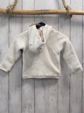 neu  Strickjacke  Gr. 86  weiß Kapuze mit Ohren 