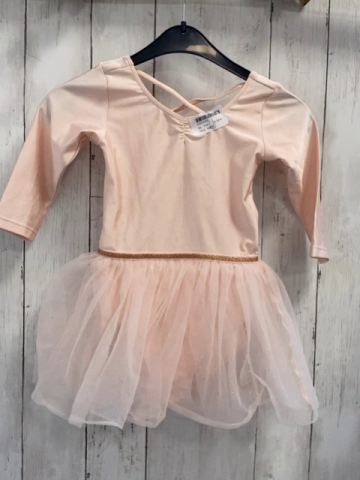 H&M  Ballettrikot  Gr. 110  rosa Tüllrock mit Glitzerpunkten 