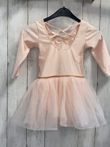 H&M  Ballettrikot  Gr. 110  rosa Tüllrock mit Glitzerpunkten 