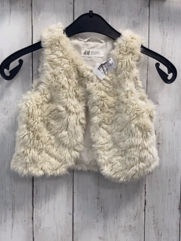 H&M  Weste  Gr. 92  beige Fell 