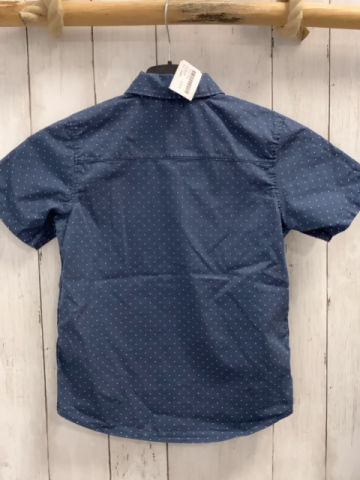 H&M  Sommerhemd  Gr. 128  grau hellgraue Punkte 