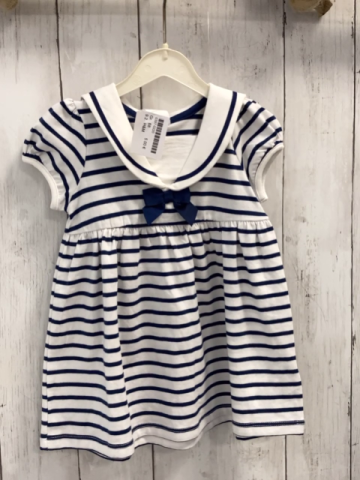 H&M  Kleid  Gr. 68  blau weiße Streifen Matrosenkragen Schlefe 