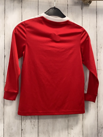 Jako Sportshirt lang  Gr. 128  rot weißer Bund + Streifen am Ärmel 