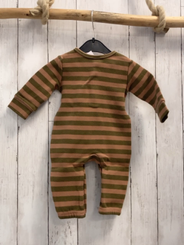 Alana  Overall Gr. 62  kiwi ocker Streifen Strick 