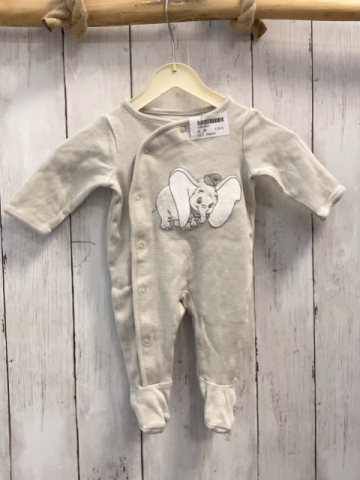 Disney  Schlafanzug  Gr. 56  hellgrau Struktur Dumbo 
