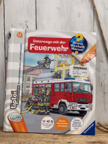 Tip Toi  Pappbuch Unterwegs mit der Feuerwehr 