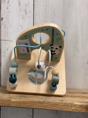   Holzspielzeug Platte mit Motoikschlaufe 