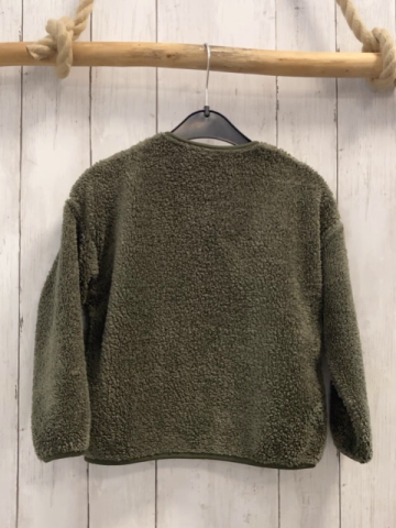Zara  Pullover  Gr. 104  kiwi Teddy Brusttasche 