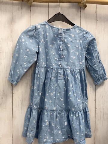  Kleid Gr. 116  blau weiße Blumen