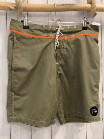 Quiksilver  Shorts  Gr. 152  oliv orangeStreifen weiße Nähte 
