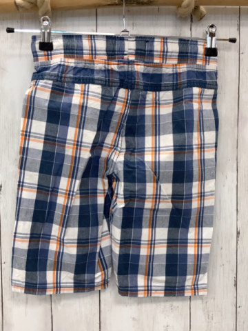  Shorts Gr. 128  blau orange weiß kariert + Kordel