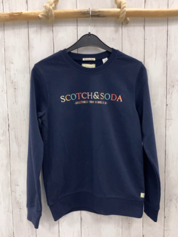 Scotch & Soda Pullover Gr. 158  blau bunte Schrift