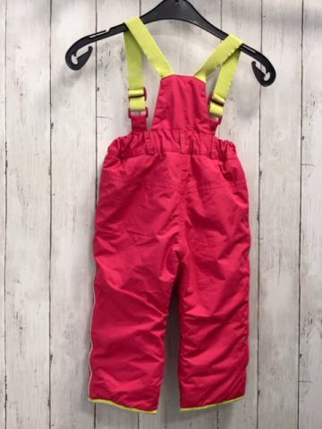   Skihose  Gr. 92  pink gelber Bund + Hosenträger 