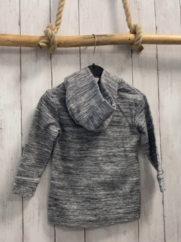 next Pullover Gr. 98  grau meliert Kapuze