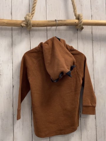 next Pullover Gr. 98  braun Struktur Kapuze