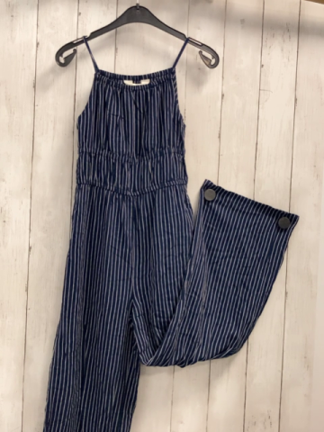 H&M Jumpsuit  Gr. 146  blau hellgraue Streifen 