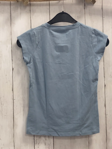 Felix Bühler  T-Shirt  Gr. 134/140  hellblau Pferd aus goldenen Glitzerpunkten 