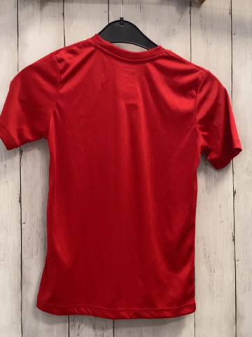 Jako  Sportshirt  Gr. 128  rot weiße Schrift  + Kreise 
