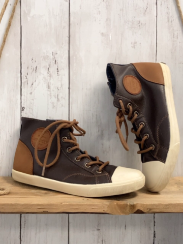 Tommy Hilfiger  Boots  Gr. 34  braun hellbraune Ferse beige Kappe + Sohle 