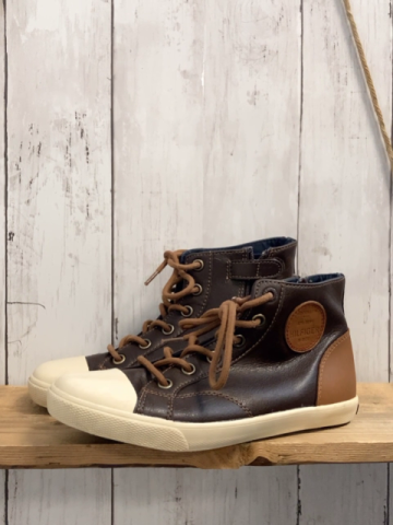 Tommy Hilfiger  Boots  Gr. 34  braun hellbraune Ferse beige Kappe + Sohle 