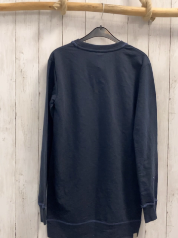 neu Bench Longpulli  Gr. 164  blau graue Schrift mit mint Rand 