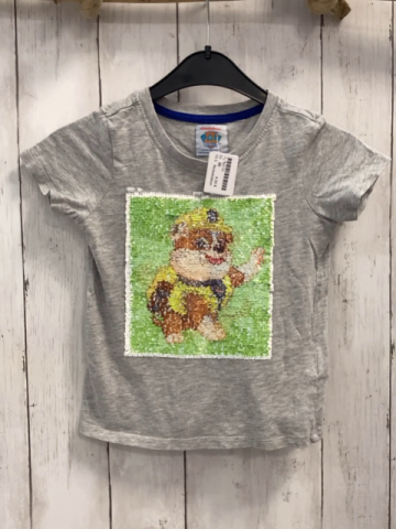 Nickelodeon  T-Shirt  Gr. 98  hellgrau Pailettenbild Paw Patrol 
