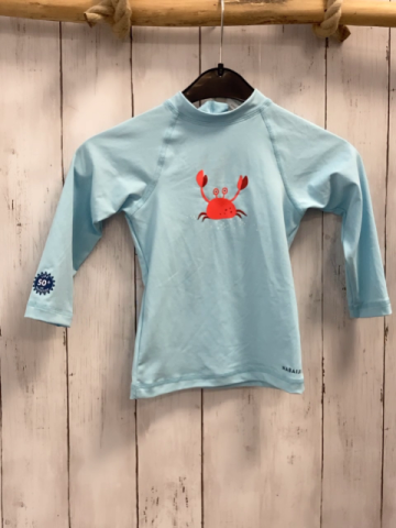 Decathlon  UV-Schutzshirt lang  Gr. 92  hellblau Krabbe UPF 50 + 