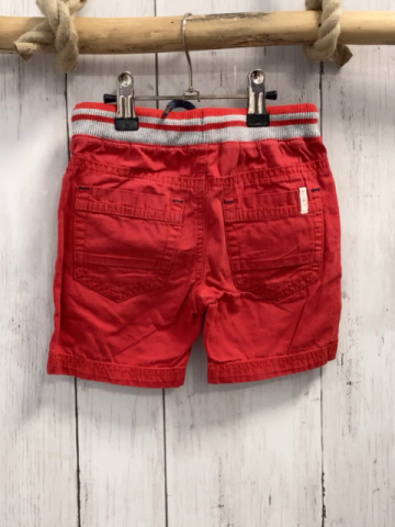 Esprit  Shorts  Gr. 92  rot + grau roter Streifenbund mit dunkelgrauer Kordel 