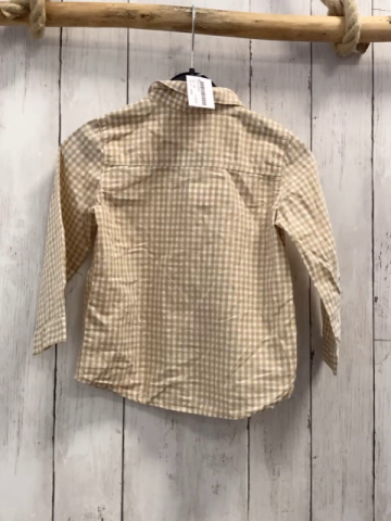 H&M Hemd Gr. 92  beige weiß kariert