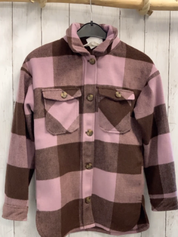 H&M  Flanellbluse  Gr. 140  braun lachs kariert 