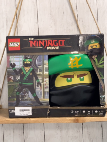 4tlg Lego Karnevalkostüm  Gr. 116 (4-6J)  Ninjago schwarz grün Oberteil Hose Maske Handschuhe 