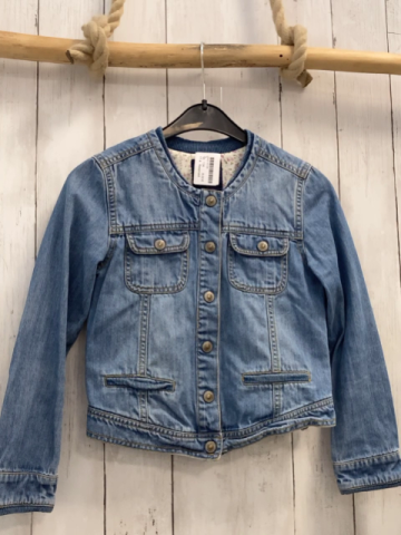 Reserved  Jeansjacke  Gr. 134  blau gelbe Nähte 