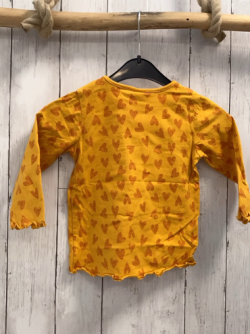 Alana  Langarmshirt  Gr. 92  mais orange Herzen 