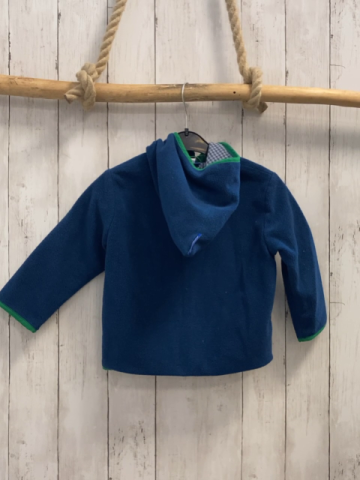 Finkid  Fleecejacke  Gr. 92  blau Kapuze grüner Bund 