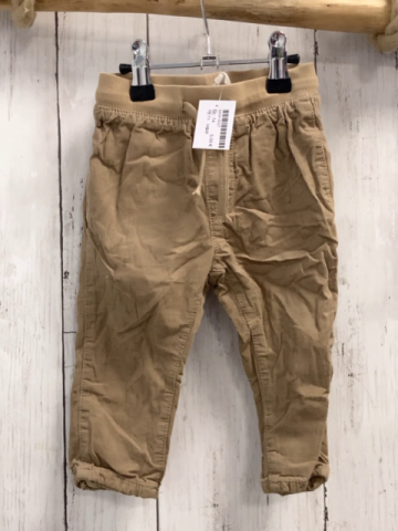 H&M  Hose  Gr. 74  hellbraun Kod gefüttert Rippenbund mit Kordel 