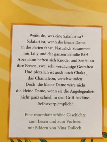   Buch Die klene Dame auf Salafair 
