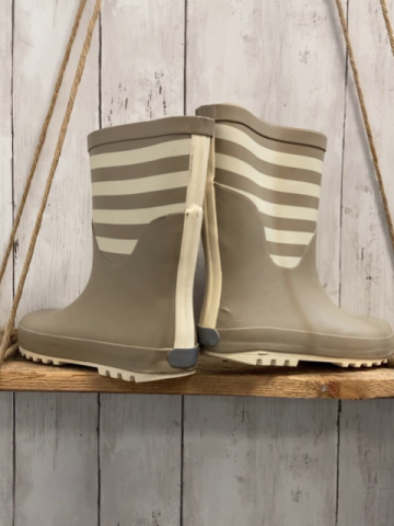   Gummistiefel  Gr. 34  sand beige Streifen