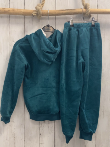 2tlg  Pullover + Jogginghose  Gr. 116  petrol Nicky Kapuze weißes Tier 