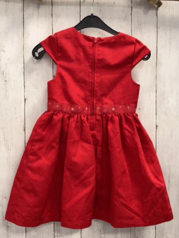 Sergent Major  Kleid  Gr. 122  rot mit goldenen Stern + Glitzer 