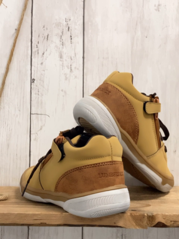 neu Lumberjack  Schuhe  Gr. 33  hellbraun dunkelbraune Schnürsenkel + Bund 