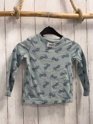 H&M  Langarmshirt  Gr. 110  mint graue Traktoren