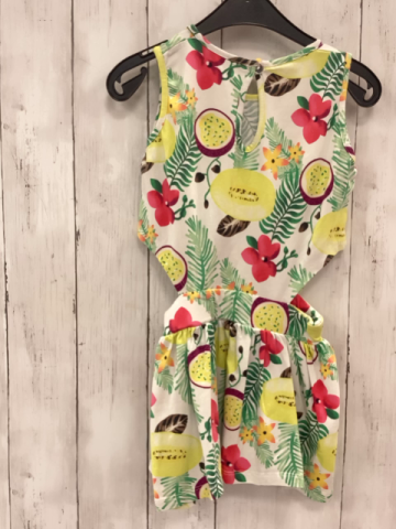Miss ebito  Playsuit  Gr. 116  weiß Früchte Blätter 