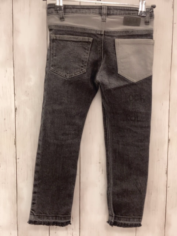 IKKS  Hose  Gr. 110  grau Jeans Umschlag Bund verstellbar 