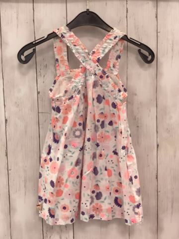 Sergent Major  Kleid  Gr. 104  weiß Blumen Rüschenbund 