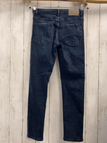 zara Hose Gr. 152  blau Jeans Used Look Bund verstellbar