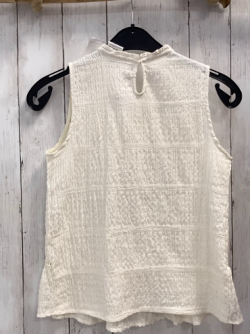 Zara  Sommerbluse  Gr. 164  creme strukturiert + Lochstickerei