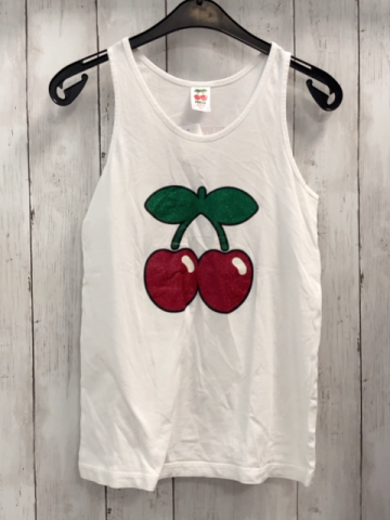   Top Gr. 152  weiß Glitzerkirschen 